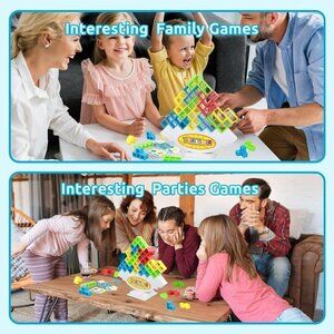 Tetra Tower Game for Family Fun (48 PCS) / BRAND NEW IN BOX.